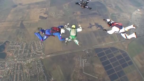 Skydiving vídeo . — Vídeo de Stock