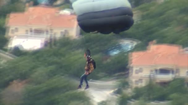 Video de paracaidismo . — Vídeo de stock