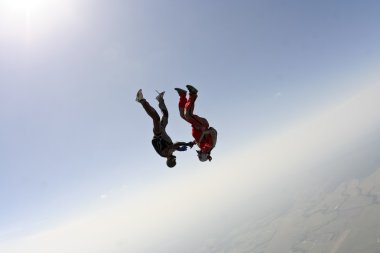 skydiving fotoğraf. Tandem.