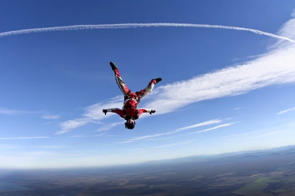 Parachutespringen foto — Stockfoto