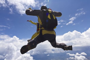 skydiving fotoğraf. Tandem