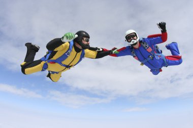 skydiving fotoğraf. Tandem