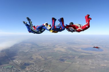 skydivers gökyüzünde