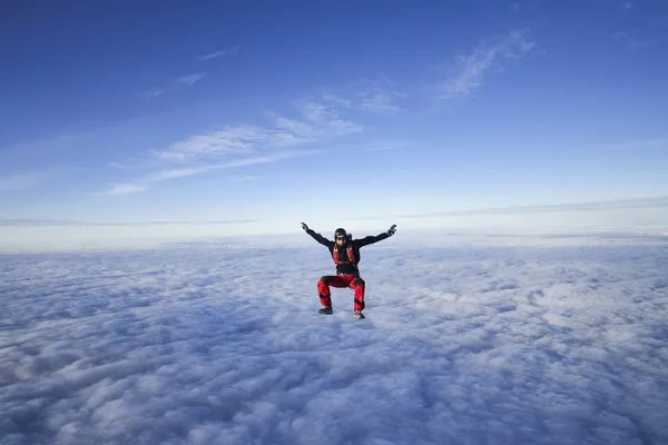 Skydiver em queda livre — Fotografia de Stock
