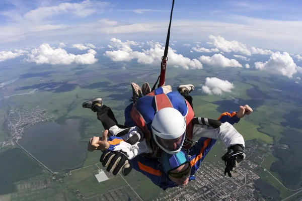 Skydiving. Tandem. — Fotografia de Stock