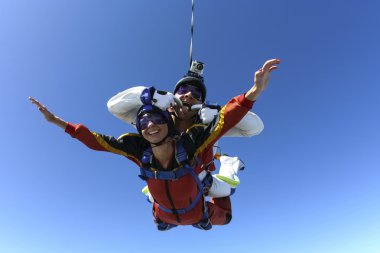 skydiving fotoğraf. Tandem.