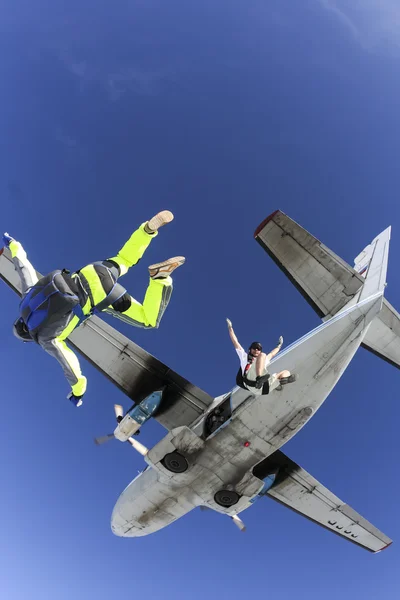 Skydiving foto . — Foto Stock