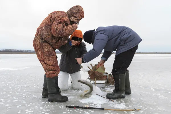 Ice Fishing. Royalty Free Stock Photos