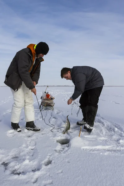 Ice Fishing. Stock Photo