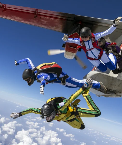 Parachutespringen foto. — Stockfoto