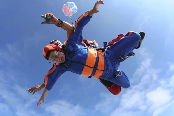 Skydiving photo. Tandem. — Stock Photo, Image