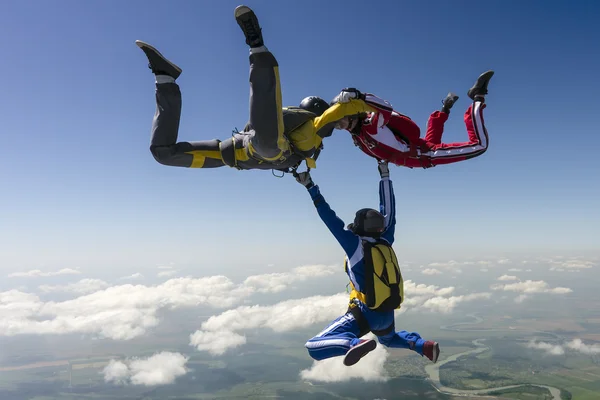 Parachutespringen foto. — Stockfoto