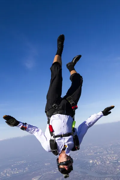 Parachutespringen foto. — Stockfoto