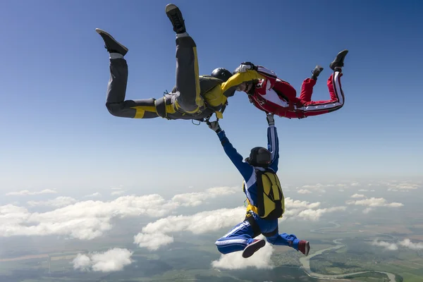 Skydiving fotoğraf. Stok Resim