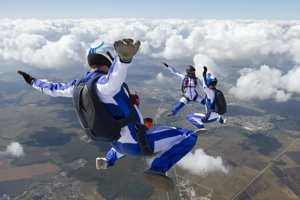 Skydiving fotoğraf. Stok Resim