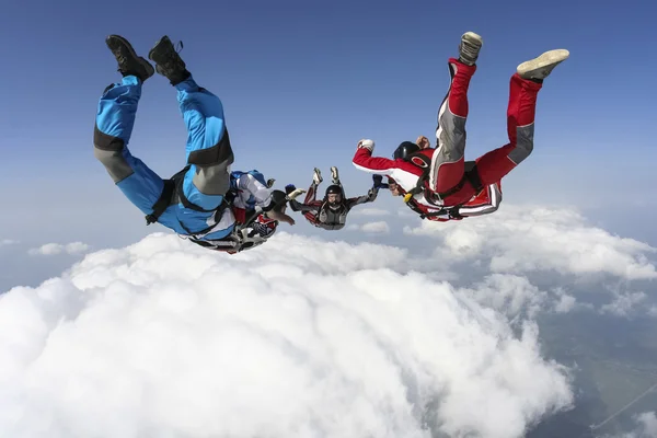 Skydivers in freefall — Stock Photo, Image