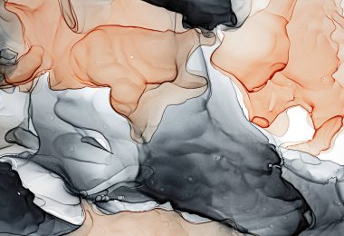 Soyut renk arkaplanı, el yapımı alkol boyası, sıvı mürekkep tekniği.