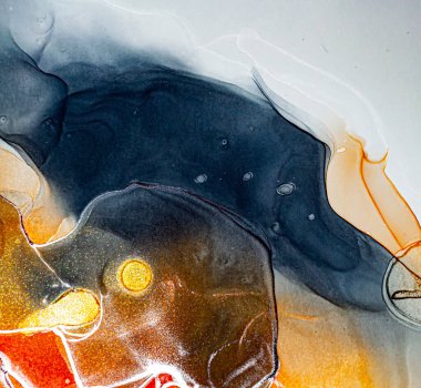 Soyut renk arkaplanı, el yapımı alkol boyası, sıvı mürekkep tekniği.