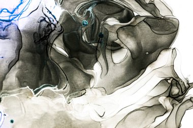 Soyut renk arkaplanı, el yapımı alkol boyası, sıvı mürekkep tekniği.