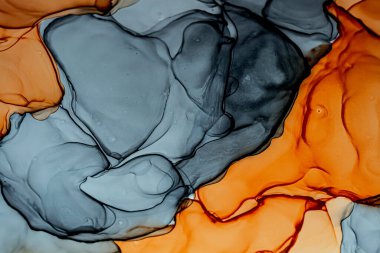 Soyut renk arkaplanı, el yapımı alkol boyası, sıvı mürekkep tekniği.