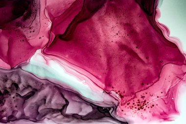 Soyut renk arkaplanı, el yapımı alkol boyası, sıvı mürekkep tekniği.