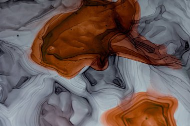 Soyut renk arkaplanı, el yapımı alkol boyası, sıvı mürekkep tekniği.