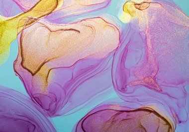 Soyut renk arkaplanı, el yapımı alkol boyası, sıvı mürekkep tekniği.