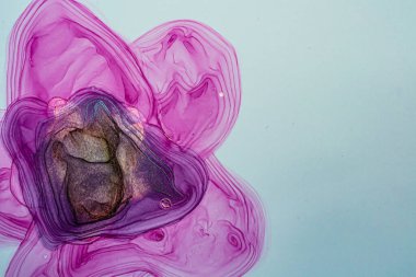 Soyut renk arkaplanı, el yapımı alkol boyası, sıvı mürekkep tekniği.