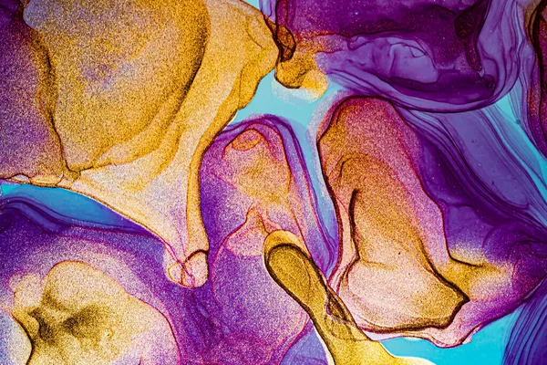 Soyut renk arkaplanı, el yapımı alkol boyası, sıvı mürekkep tekniği.