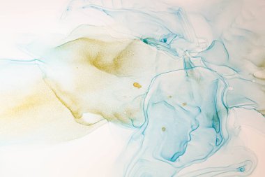 Soyut renk arkaplanı, el yapımı alkol boyası, sıvı mürekkep tekniği.