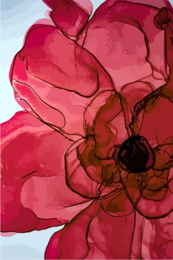 Soyut renk arkaplanı, vektör alkol boyası, sıvı mürekkep tekniği