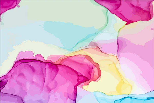 Abstrakter Farbhintergrund Vektoralkoholmalerei Hintergrund Für Die Technik Flüssiger Tinte — Stockvektor