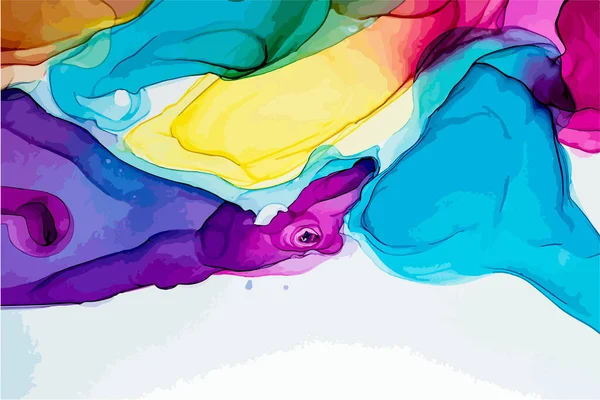 抽象的色彩背景 矢量水彩画 液墨工艺背景设计 — 图库矢量图片