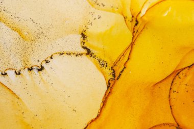 Soyut parlak renk sıvısı arka plan, elle çizilmiş alkol tablosu. Arkaplan tasarımı için sıvı mürekkep dokusu