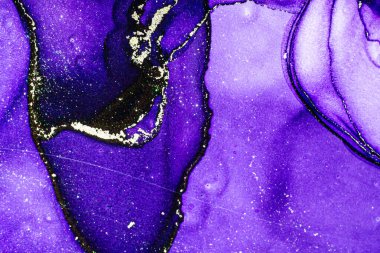 Soyut parlak parlak renk akışkan arka plan, altın çizgili el yapımı alkol tablosu. Yüksek çözünürlüklü arkaplan tasarımı için sıvı mürekkep dokusu