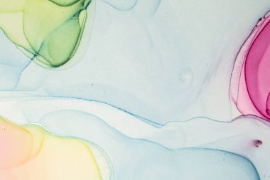 Soyut parlak parlak renk akışkan arka plan, altın çizgili el yapımı alkol tablosu. Yüksek çözünürlüklü arkaplan tasarımı için sıvı mürekkep dokusu