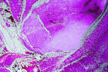 Soyut parlak parlak renk akışkan arka plan, altın çizgili el yapımı alkol tablosu. Yüksek çözünürlüklü arkaplan tasarımı için sıvı mürekkep dokusu