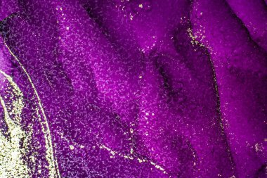 Soyut parlak parlak renk akışkan arka plan, altın çizgili el yapımı alkol tablosu. Yüksek çözünürlüklü arkaplan tasarımı için sıvı mürekkep dokusu