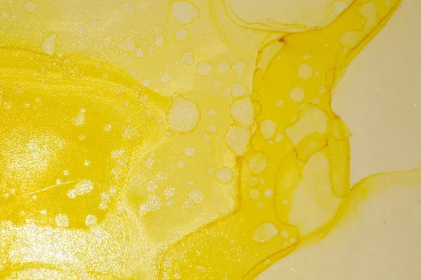 アブストラクト明るい光沢のある色液の背景 手描きの金の縞模様のアルコール塗装 高解像度背景デザインのための液体インク技術テクスチャ — ストック写真