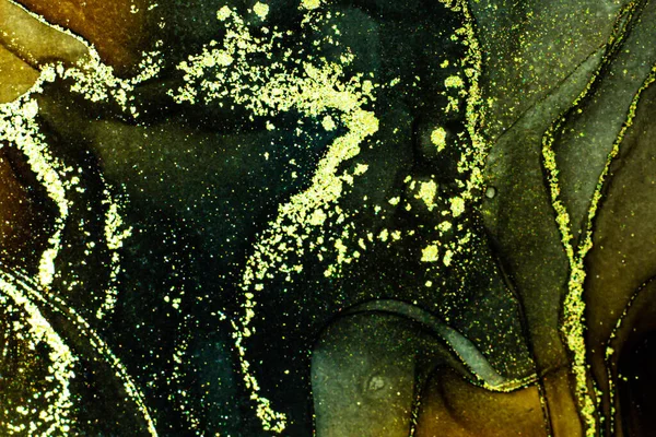 Абстрактная Ярко Блестящая Цветовая Жидкость Заднем Плане Нарисованная Вручную Алкогольная — стоковое фото