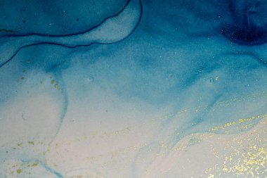 Soyut parlak parlak renk sıvısı arkaplan, altın çizgili el yapımı alkol boyası, yüksek çözünürlüklü arka plan için sıvı mürekkep dokusu