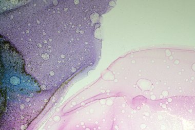 Soyut parlak parlak renk sıvısı arkaplan, altın çizgili el yapımı alkol boyası, yüksek çözünürlüklü arka plan için sıvı mürekkep dokusu