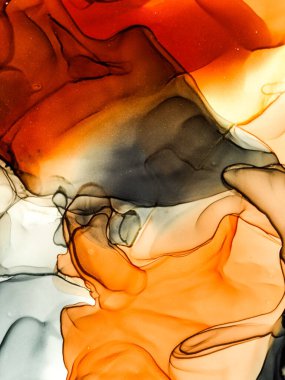 Soyut parlak renk sıvısı arka plan, el yapımı alkol tablosu. Arkaplan tasarımı için sıvı mürekkep dokusu