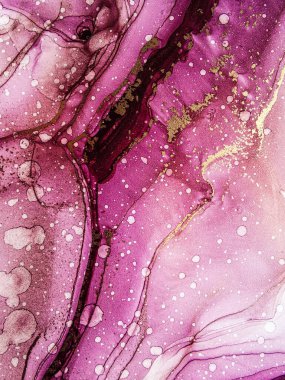 Soyut parlak parlak renk akışkan arka plan, altın çizgili el yapımı alkol tablosu. Yüksek çözünürlüklü arkaplan tasarımı için sıvı mürekkep dokusu