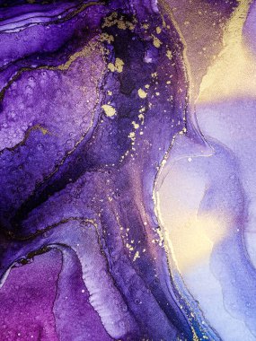 Soyut parlak parlak renk akışkan arka plan, altın çizgili el yapımı alkol tablosu. Yüksek çözünürlüklü arkaplan tasarımı için sıvı mürekkep dokusu