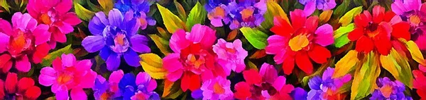 Web Sitesi Tasarımı Için Yatay Pankart Kağıt Stilinde Güzel Çiçeklerin — Stok fotoğraf