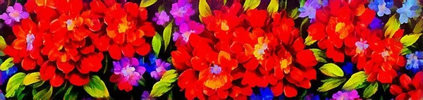 Web Sitesi Tasarımı Için Yatay Pankart Kağıt Stilinde Güzel Çiçeklerin — Stok fotoğraf