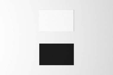 Yatay İş Kartları Beyaz Arkaplan Model. Kağıt Yapılandırması 33d