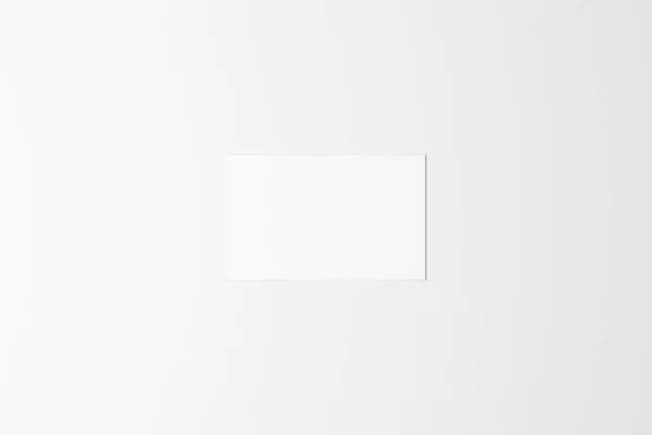 Вид Сверху Белую Визитку Белом Фоне Макета Иллюстрация — стоковое фото