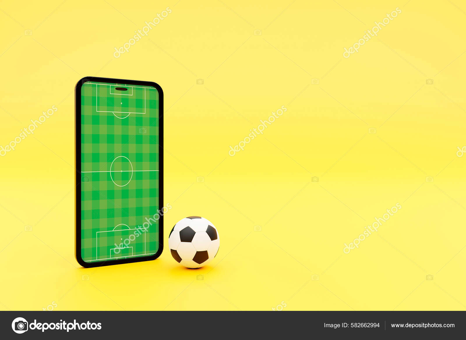 Mobile Football Soccer Online Sport Bet Play Match Online Soccer Stock Photo by ©2Designbcn 582662994